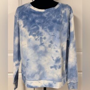 Splendid Sky Blue Tie Dye Waffle Knit Top